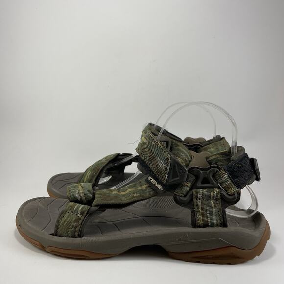 Teva Terra Fi Lite Active Sandal Mens Size 8.5 Sport Green Water Hiking Strappy - Picture 3 of 9
